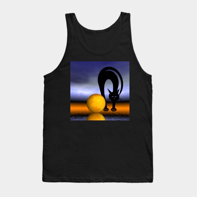 mooncat's play with the moon Tank Top by issabild